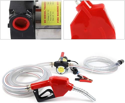 Miniatura 3 de Bomba de transferencia diésel, bomba de transferencia de combustible autocebante DC 12V para petróleo, diésel, biodiésel, kit de bomba de