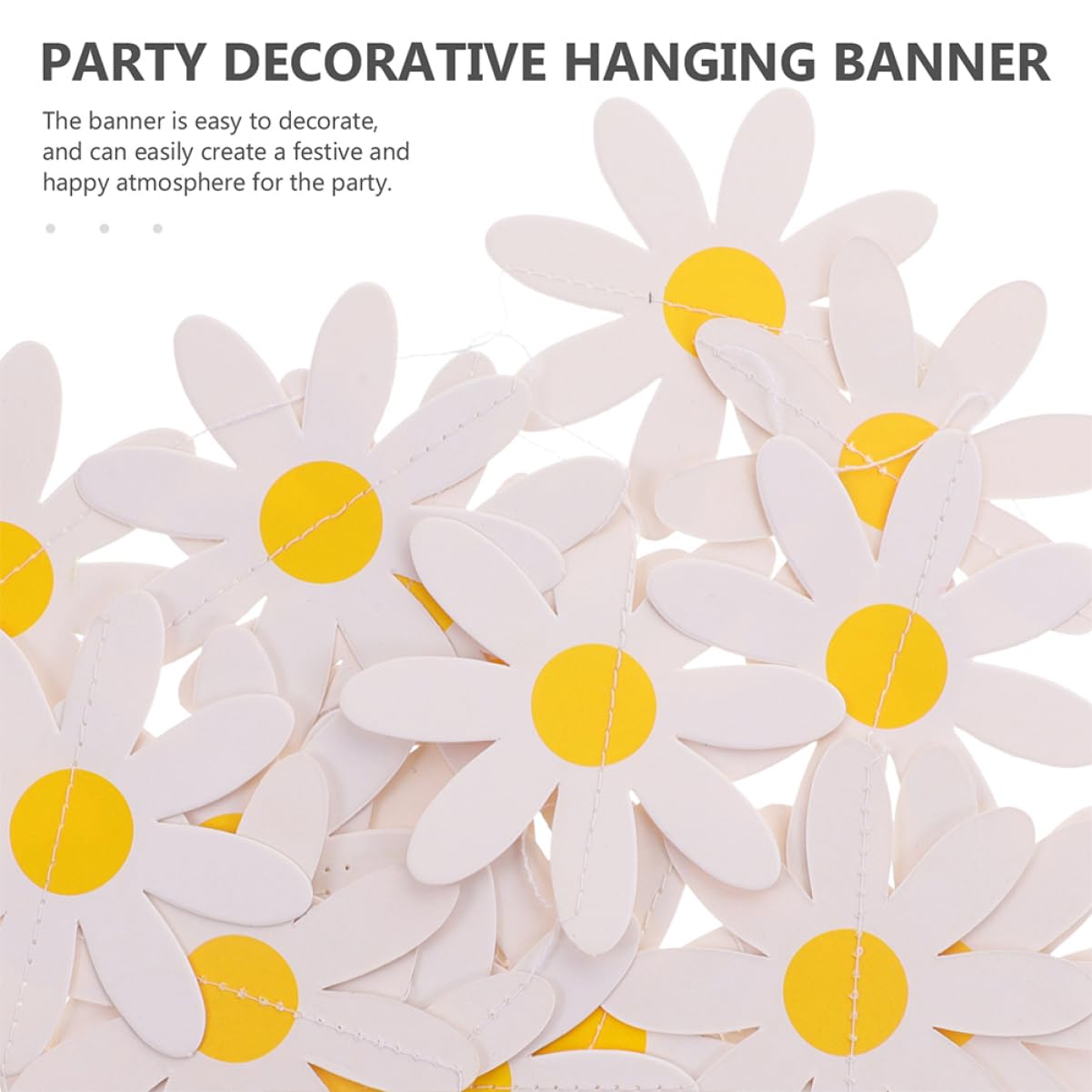 ibasenice 3 Juegos De Banderines Con Margaritas Para Decoración De Fiestas De Cumpleaños Banderines Colgantes Suministros Para Fiestas 5 Unidades X 3