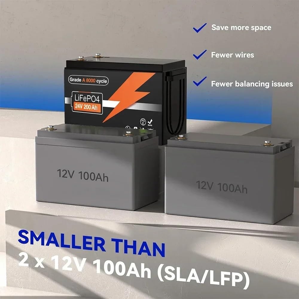 Batteria agli ioni di litio incorporata 200A BMS 24v 100Ah 200Ah del pacco batteria 24v 200Ah Lifepo4 for il sistema solare della barca(24V LiFePO4 100Ah)