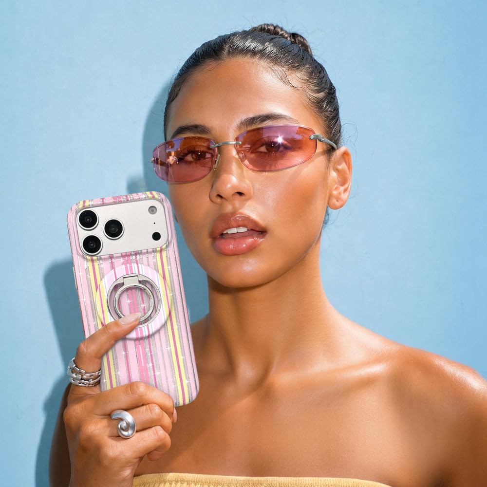 VELVET CAVIAR Hülle für iPhone 17 Pro Max | Kompatibel mit MagSafe | 10ft Falltest | Schützende Sommerhüllen | Sunkissed Stripes Glitter