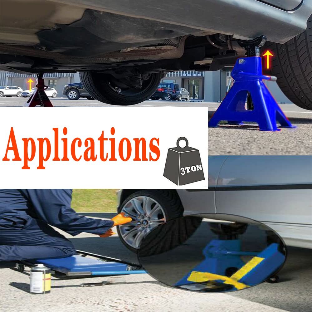 3 toneladas de caballete para coche, altura ajustable de 290 mm a 430 mm, 1 par