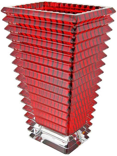 Baccarat Eye Red Tall Rectangular Vase 2802302