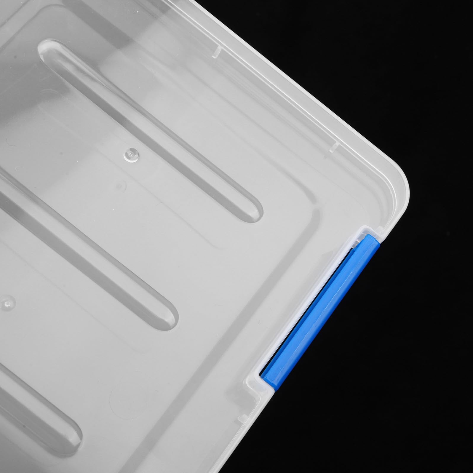 4 Piezas Caja de Almacenamiento para Documentos A4 Transparente, Material Plástico, Apilable Hebilla a Presión, , para Uso en Escritorio y Estantería Color Color