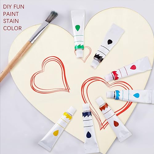 Miniatura 3 de Whaline 10 piezas de 16 pulgadas con recortes de corazón de madera grandes sin terminar, adorno de madera, rebanadas de madera en blanco para San