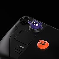 Vista 4 de PlayVital Thumb Grip Caps for Steam Deck LCD, Silicone Thumbsticks Grips Joystick Caps for Steam Deck OLED - Halloween Pumpkin Bat