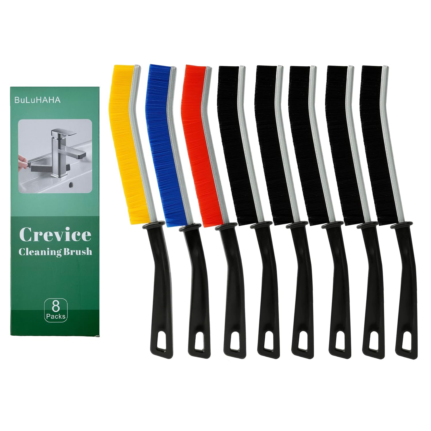 Cleangor Crevice Cleaning Brushes UK, Grout Cleaner Brush For Small Spaces To Reach, Magic Brush, Bathroom Accessory, Cleaning Tools, Cleaning Supplies For Shower, Toilet, Sink (3, Green