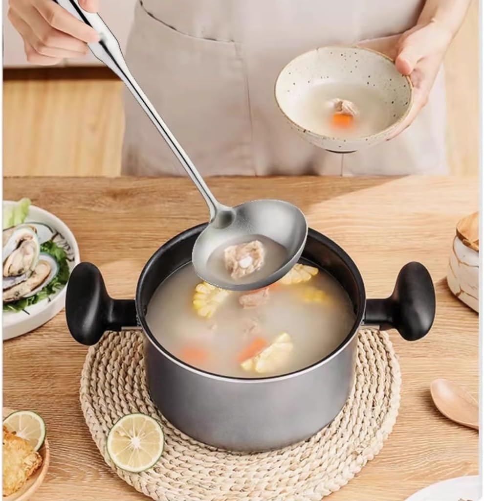 DUYHBAWRS-779 Tableware Spoon Long Rice Colander Soup Skimmer Cooking Spoons Kitchen Tool