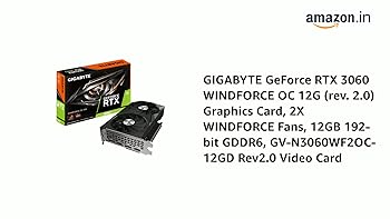 Amazon.in: Buy GIGABYTE Geforce RTX 3060 WINDFORCE OC 12G (Rev