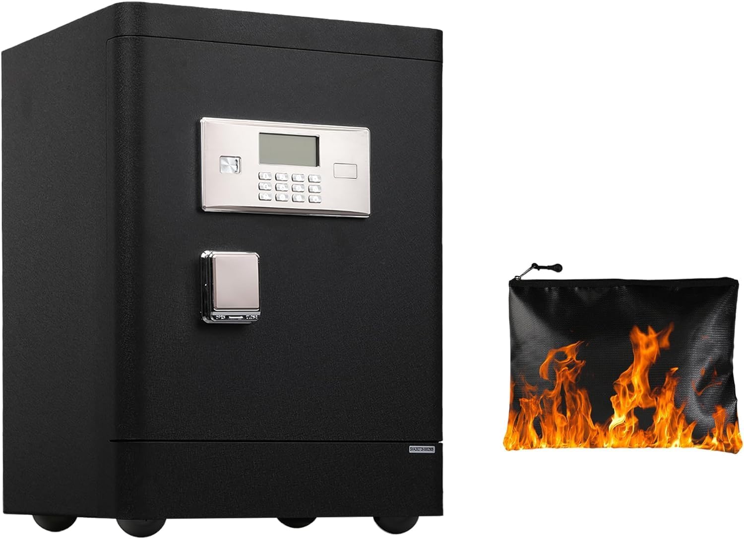 PATRON 3.38 cu.ft Large Safe Box,Home Safe with Fireproof Waterproof Bag,Classic Black