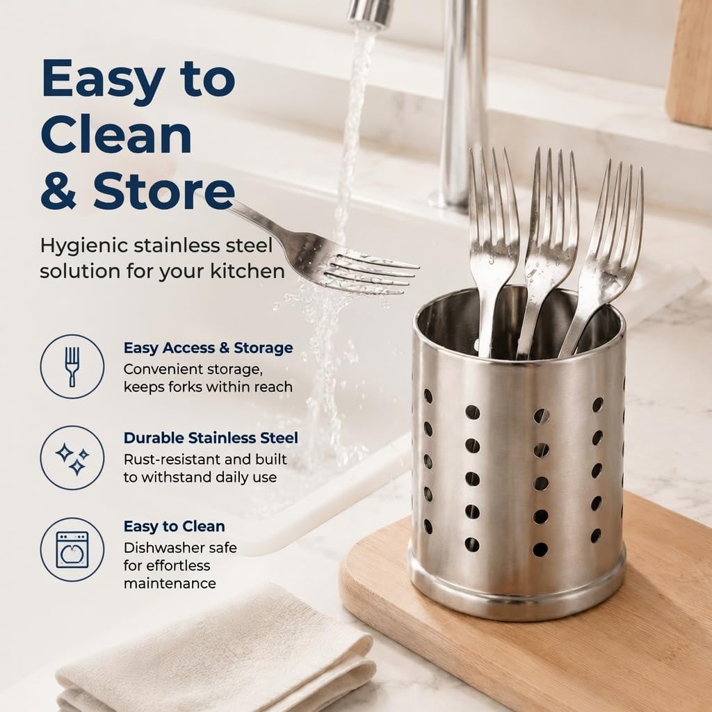Stainless Steel Dinner Forks Set of 4, 8.2 Inch Silver Flatware
