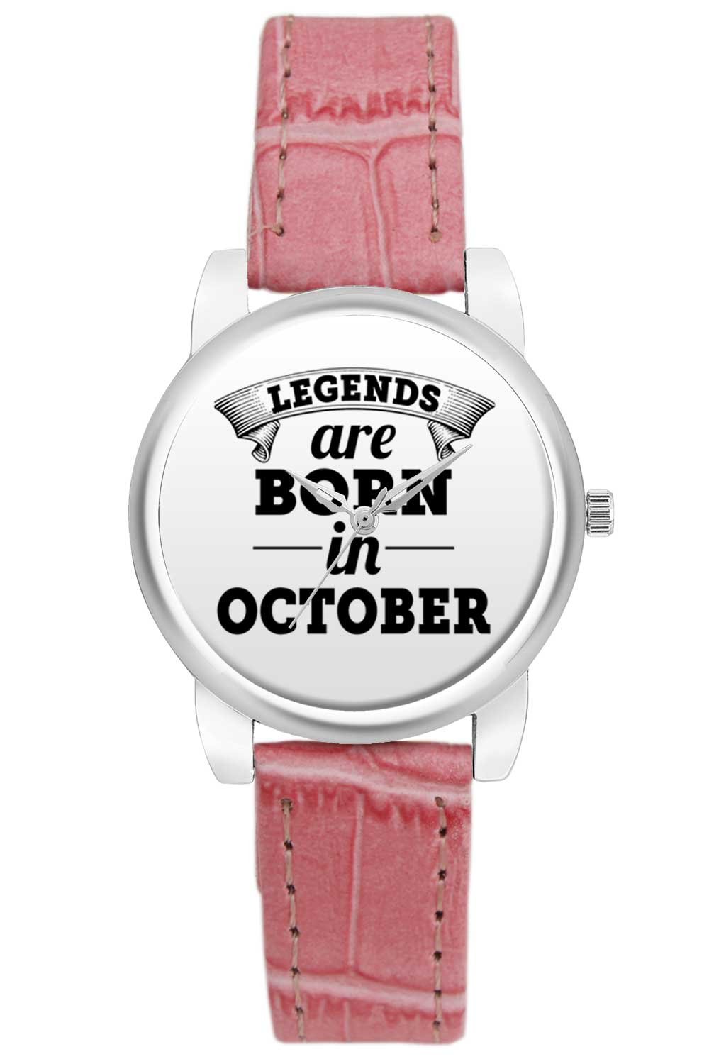 BIGOWL Wrist Watch for Women Legends are Born in October Branded Fashion Watches for Girls - Best Casual Analog Leather Band Watch (Perfect Birthday Month Gift) (B01MSRBP7F) Amazon Price History, Amazon Price Tracker