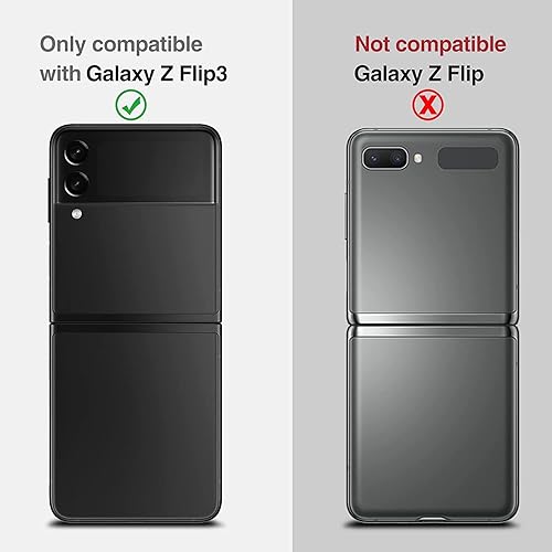 Miniatura 2 de NGB Supremacy Funda para Samsung Galaxy Z Flip 3 5G (2021) con soporte de anillocorrea para la muñeca, brillo líquido flotante con purpurina linda