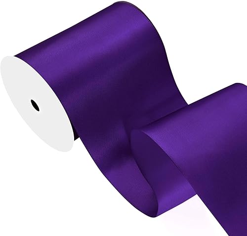 Miniatura 1139 de Cinta de satén verde esmeralda de doble cara de 1-1/2 pulgadas x 50 yardas, cinta de poliéster verde esmeralda para envolver regalos, muy adecuada