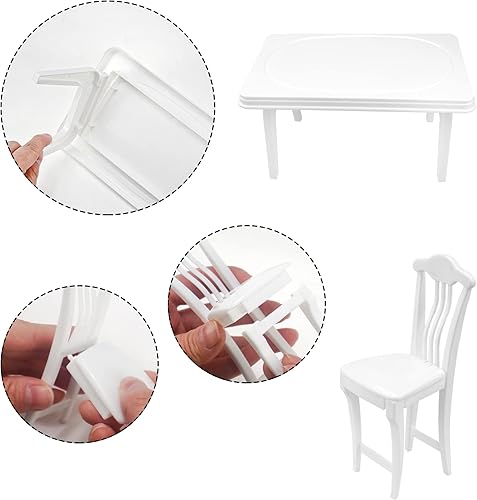 Miniatura 3 de 30 piezas de alimentos en miniatura, bebidas, computadora portátil, libros, juguetes, casa de muñecas, muebles en miniatura, mesa de plástico, se