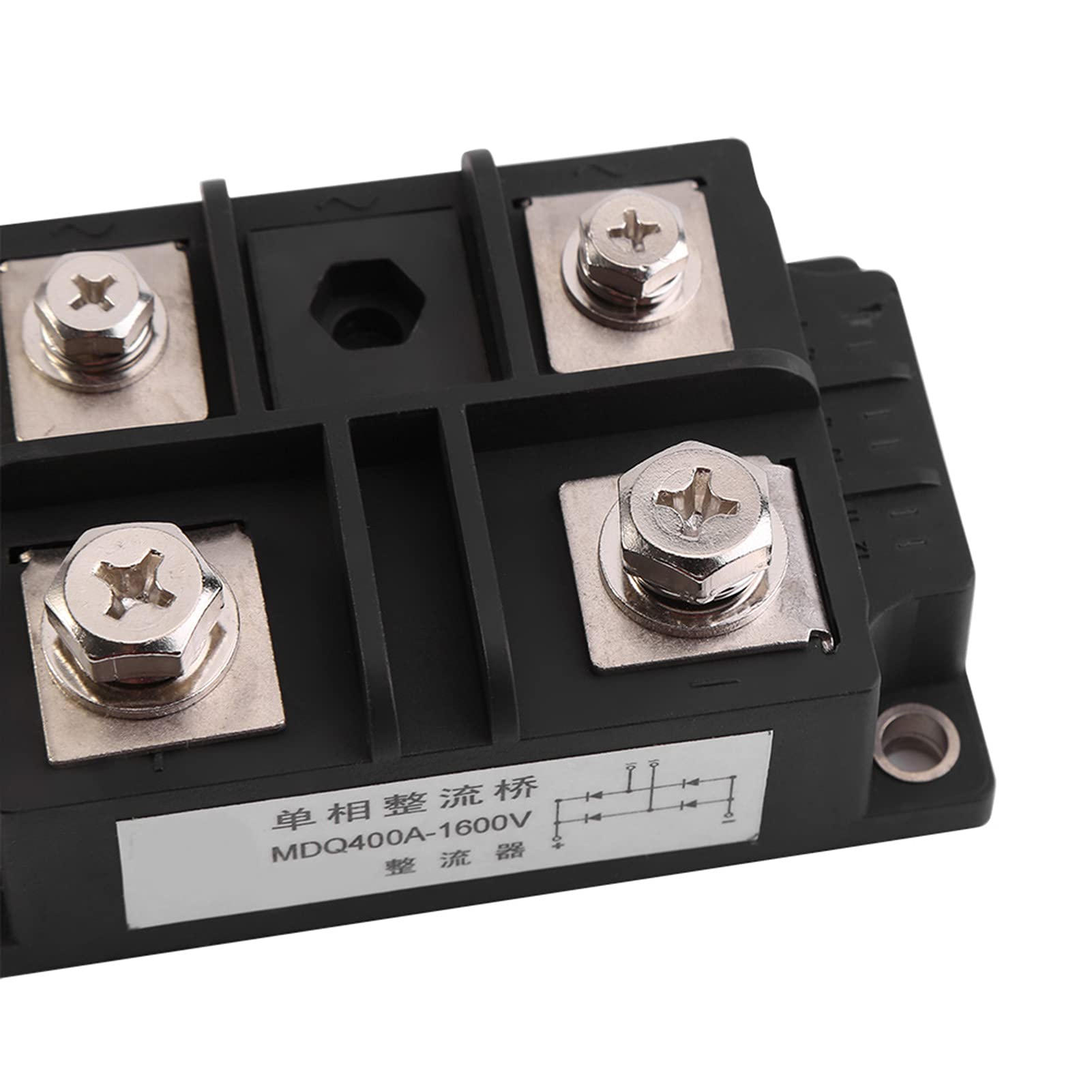 Monofase Rectifier Modulo, Monofase Ponte Raddrizzatore, 400A Amp 1600V Volt Metallo 4 Terminali Single Phase Full Wave Modulo Diodo Raddrizzatore a ponte, Accessori Elettrici