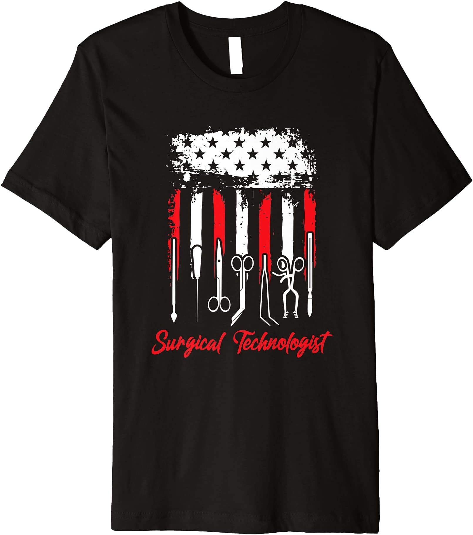 Surgical Technologist American Flag Surgery Tech Premium T-Shirt