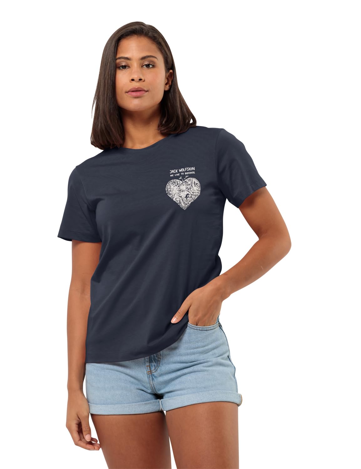 Jack Wolfskin Discover Heart T W, Night Blue, XS