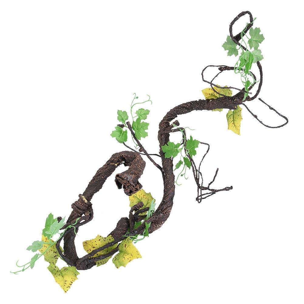Reptiles Artificiales Vine Flexible Bend-A-Branch Jungle Vines Escalador Selva Forest Bend Rama Pet Terrario Jaula Hábitat Decoración(L)