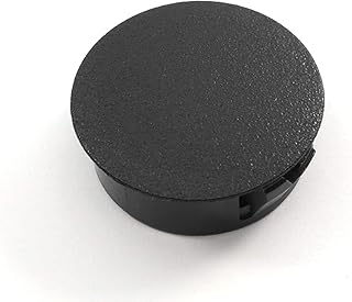 Black Nylon Hole Plugs Fits 1 1/8" Diameter Hole - Slightly Domed Surface - Durable Nylon Plug Snaps Into Hole with Locking Tabs That Hold in Place (6)