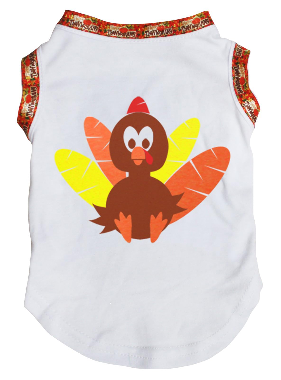Chemise pour chien cadeau de Thanksgiving XXL vêtement blanc dinde mignon