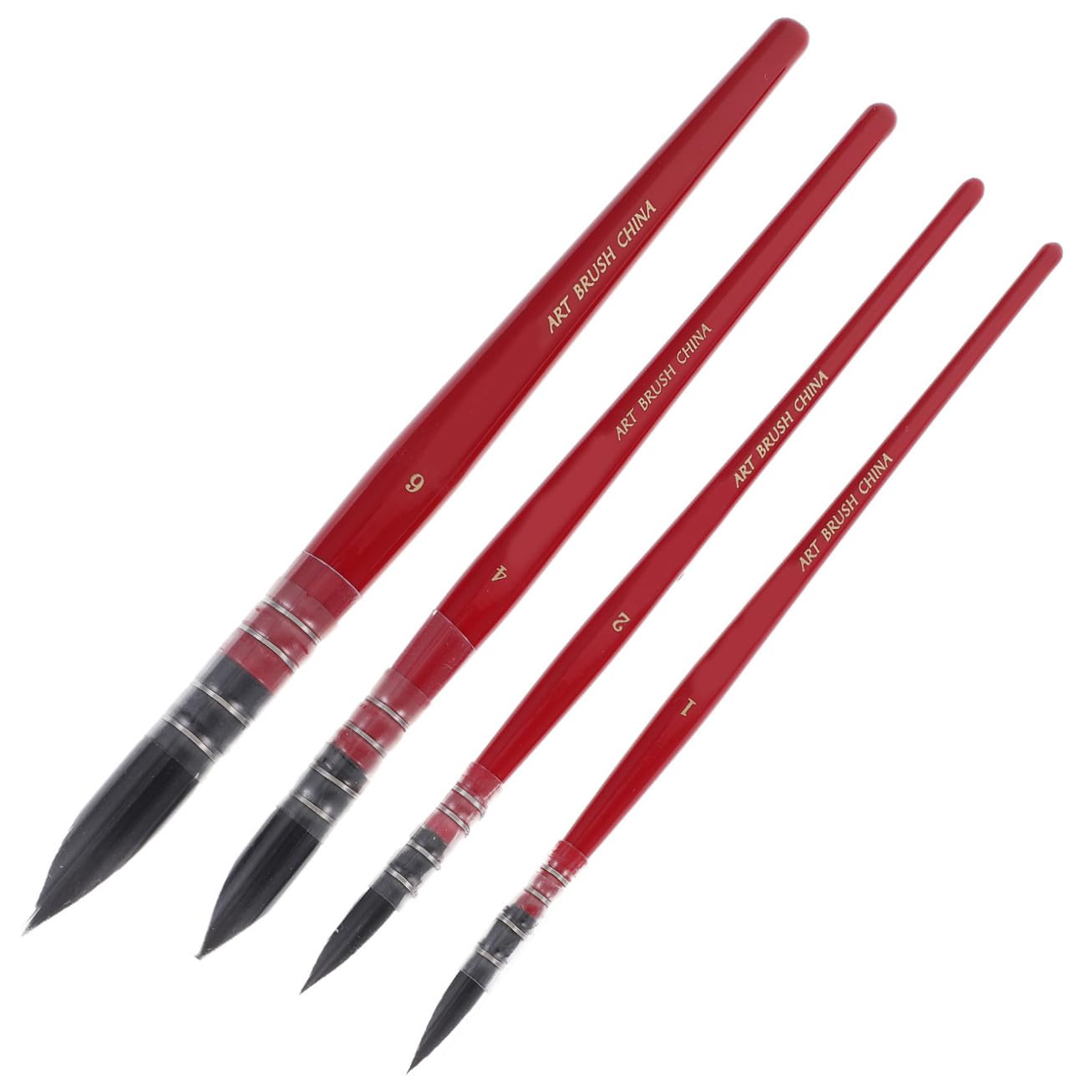 Lurrose 2ensembles Pinceaux Nylon avec Poignée pour Peinture Artistique pour Peinture Et Dessin pour Détails Et Surfaces
