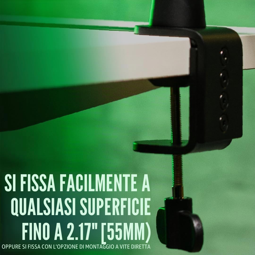 Shure by Gator SH-BROADCAST2 - Supporto per microfono da scrivania, completamente regolabile per podcast, streaming e home office