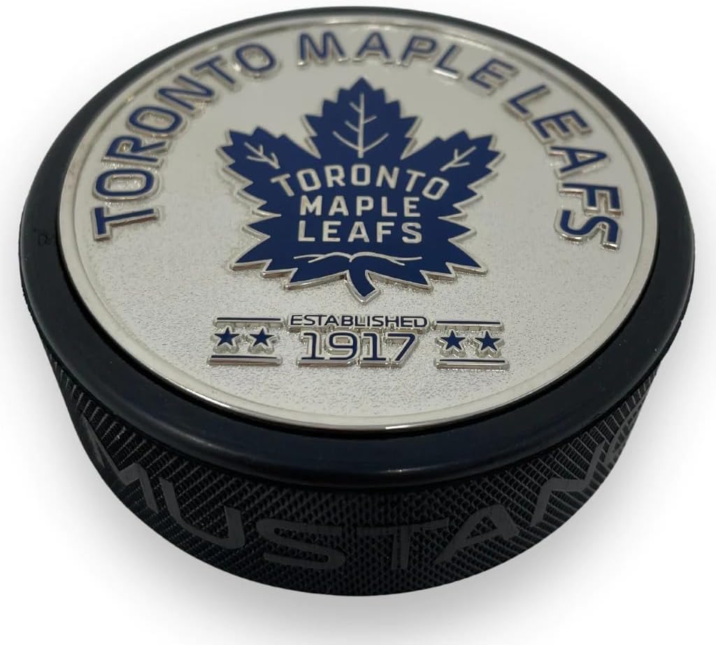 Sports Decor Toronto Maple Leafs Puck - Established Silver Medallion