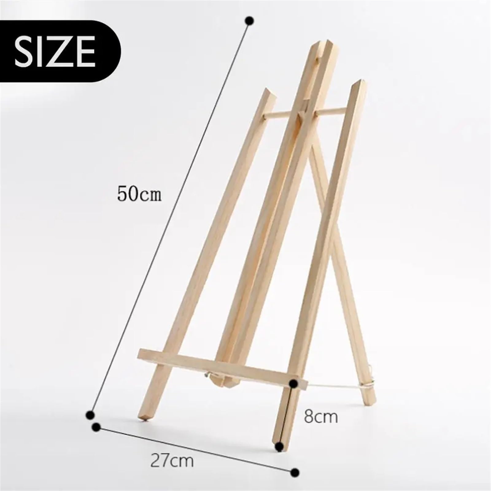 Sztaluga malarska z trójnogiem, 30/40/50cm przenośny do malowania artystycznego szkicowanie DIY artystyczne karty fotograficzne wyświetlane(50cm)