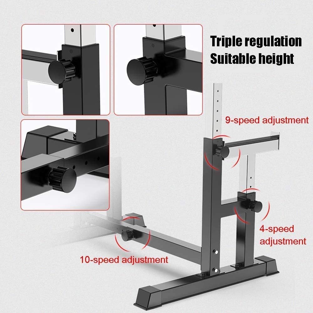 Squat Rack Height and Width Adjustable Multi-Function Bodybuilding Bench Press Rack Barbell Stand Weight Lifting Rack,for Indoor Home Gym Strength Training Support Rack 300kg
