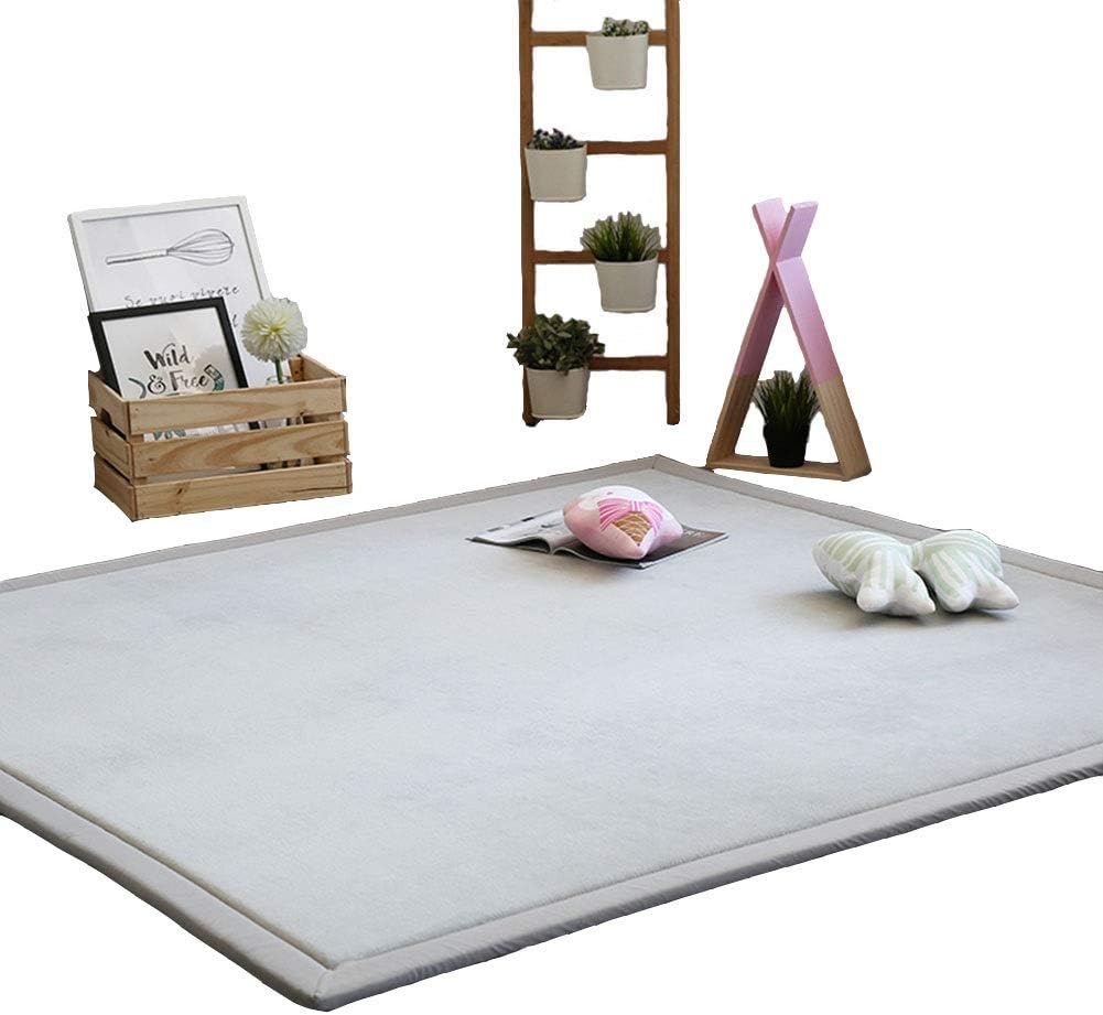 Lyfreen Memory Foam Kids Play Mat,Soft Baby Crawling Rug, Non Slip Area Rug Grey 6.23'x 9.18'