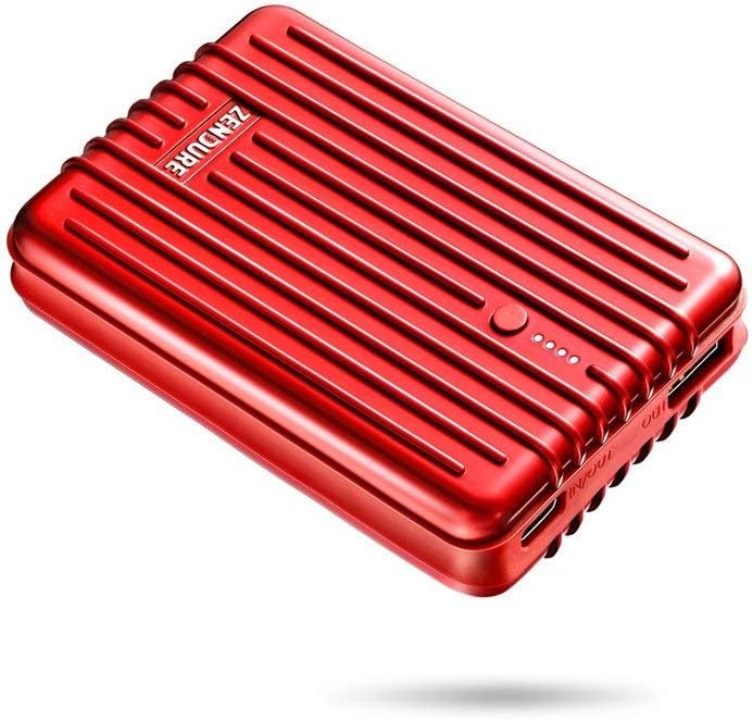 Zendure A3TC 10000mAh USB-C Portable Charger, Ultra-Durable Power Bank with 3A Output, Zen+ Technology External Battery for iPhone X / 8 Plus, iPad Pro/Air 2, Samsung Galaxy S9 Plus and More - Red