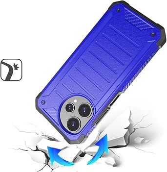 TJS for Cricket Icon Pro 2026 Case, AT&T Motivate Pro 2 5G Case (Blue)