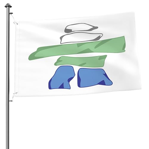 Double Sided Flag of Nunatsiavut Flag 2x3 Ft Outdoor Durable Holiday Yard Decoration Flags 2by3 Banner