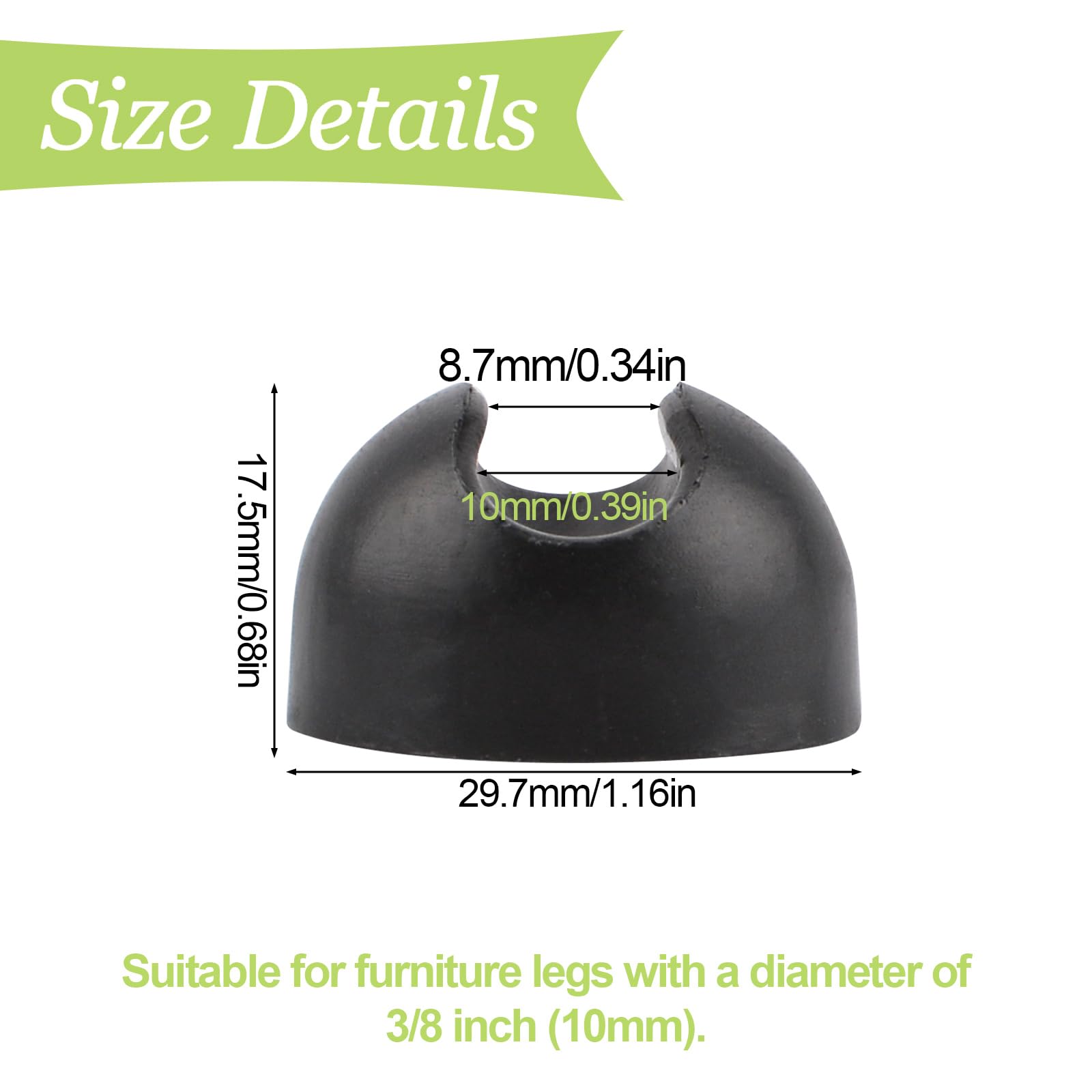 UFURMATE Hairpin Leg Protector Feet - Image 2