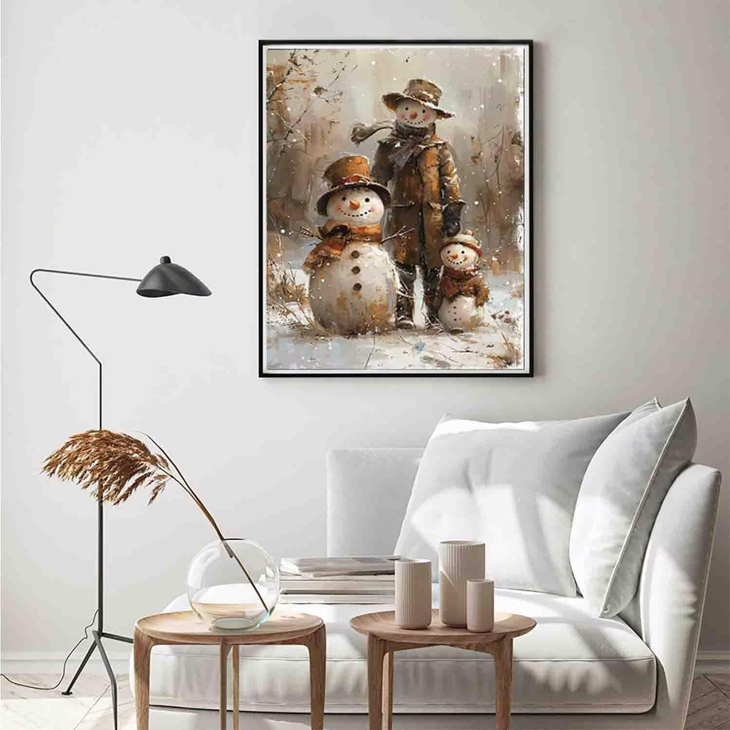 Zimowe zestawy do sztuki diamentowej, malowanie diamentowe, bałwanek, malarstwo diamentowe, DIY, 5D, kwadratowe, pełne wiercenie, klejnot, haft krzyżykowy, rękodzieło, obrazy, mozaika, zestawy dla