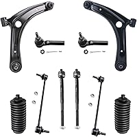 Vista 314 de Detroit Axle - Kit de suspensión delantera de 10 piezas para Chevy Aveo Aveo5 Pontiac G3 Wave 2 Ready Struts Assembly 2 Enlaces de barra