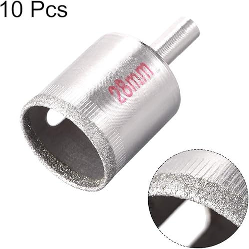 Miniatura 3 de uxcell Brocas de diamante de 1.102 in para azulejos de porcelana de cerámica de vidrio, paquete de 10