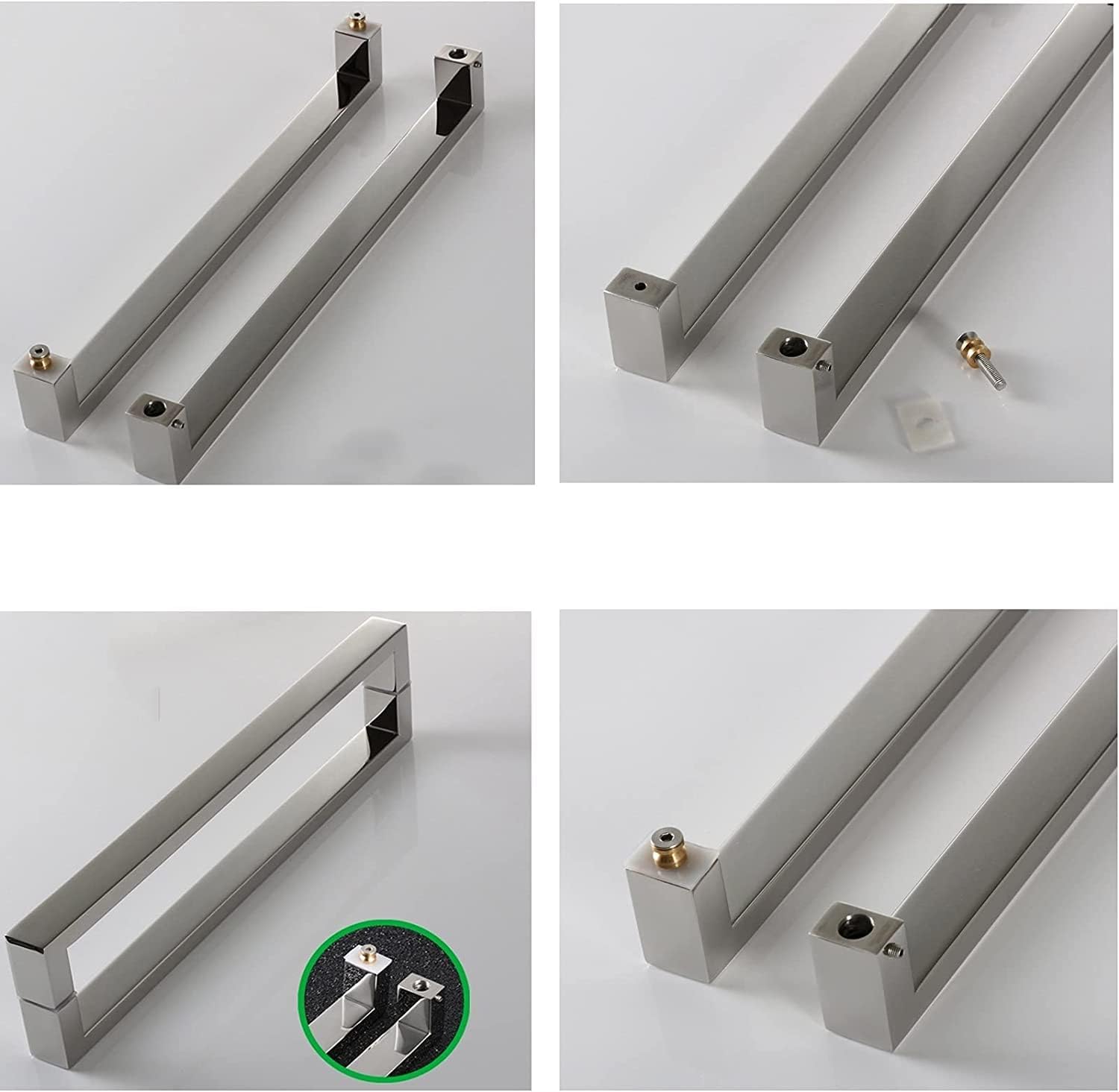 VIGANI Shower Glass Door Handle Pull Handle,Door Handle knob,Shower Door Handle and Pulls Replacement Sets for Glass Door Bathroom Door Knobs (Size : 175mm) (Size : 400mm)