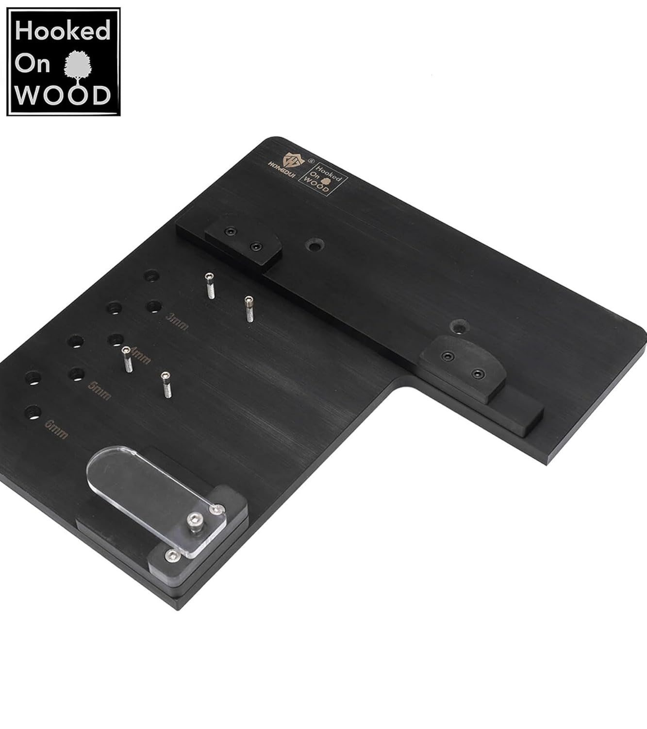 HONGDUI Ruler Stand for Hooked On Wood MT-2465 PRO Woodworking T-Type Ruler Storage for 3mm/4mm/5mm/6mm Hole Crossed Ruler Marking Gauge - Acrylic