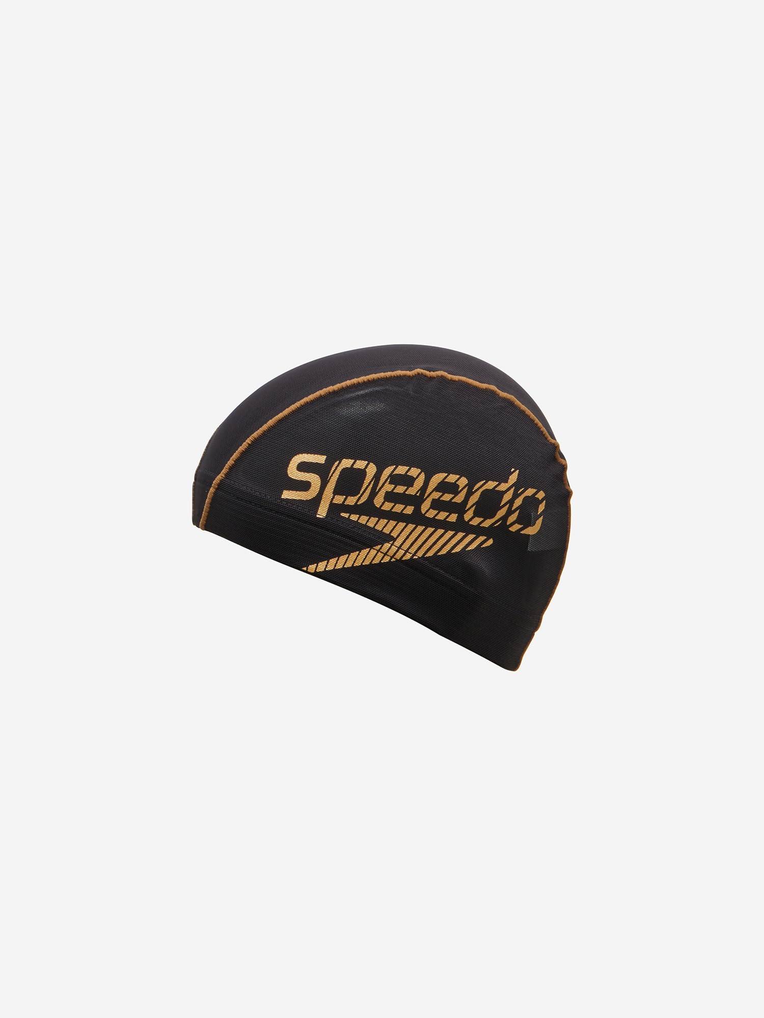 Speedo SE12420 Swim Cap Beam Stack Mesh Cap Unisex Gold L