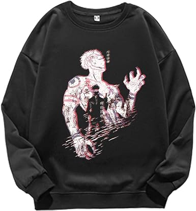 Amazon.com: Sudadera de cuello redondo para hombre Jujutsu Kaisen, cómoda  sudadera holgada con capucha Harajuku Ryomen Sukuna Print de gran tamaño :  Ropa, Zapatos y Joyería