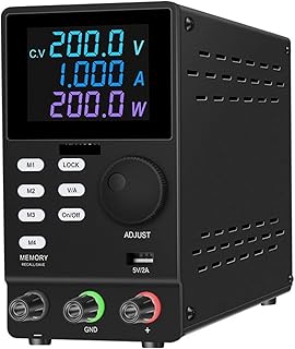 dc Power Supply 120V/60V/30V 10A / 5A Digits Digital Variable LAB DC Power Supply Adjustable Voltage Regulator Laptop Repair Rework AC 110V/220V (Color : Programmable 200V1A, Size : 110V)