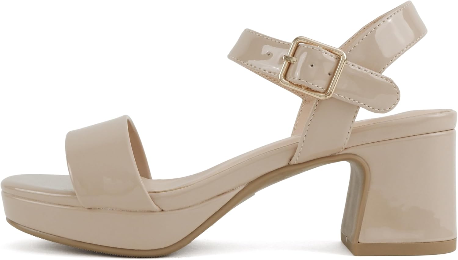 Soda Kasel-2 ~ Little Kids/Children/Girls Square Toe Dress Sandal with Adjustable Ankle Strap
