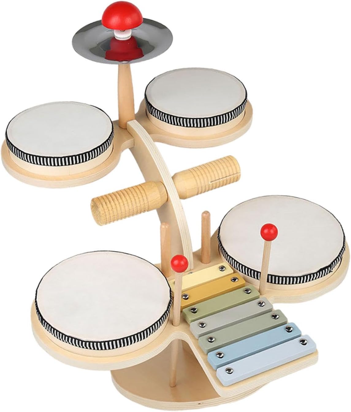 Generic ドラム 楽器セット 木琴 多機能 知育玩具 音楽学習 感覚発達 創造的遊び 手先訓練 子供向けプレゼント 幼稚園・保