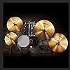 SHAEVLE Low Volume Cymbal Pack Drum Cymbals Sets Golden Mute Cymbal 14"Hi-hat+16"Crash+18'Crash+20"Ride Quiet Drum Cymbals Pack for Practice #4