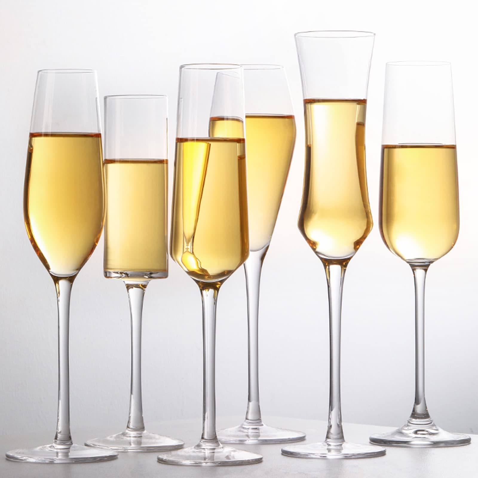 Verres à Champagne Maison Paire de Verres à Champagne Verres à Vin en Verre de Cristal Flûte à Champagne soufflée à la Main Cadeau pour Mariage, Anniversaire, Noël Flûtes à Champagne (Taille : S) ( M)