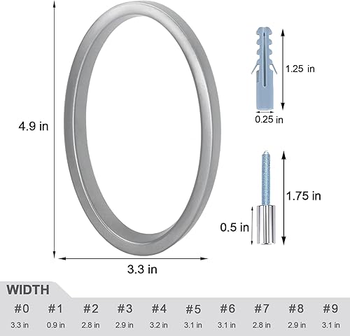 Vista 197 de Metal Numbers for House Outside, 5 Inch Modern House Numbers, DIY Floating Address Numbers with Screws, Rust Free Zinc Alloy, Silver Number 5