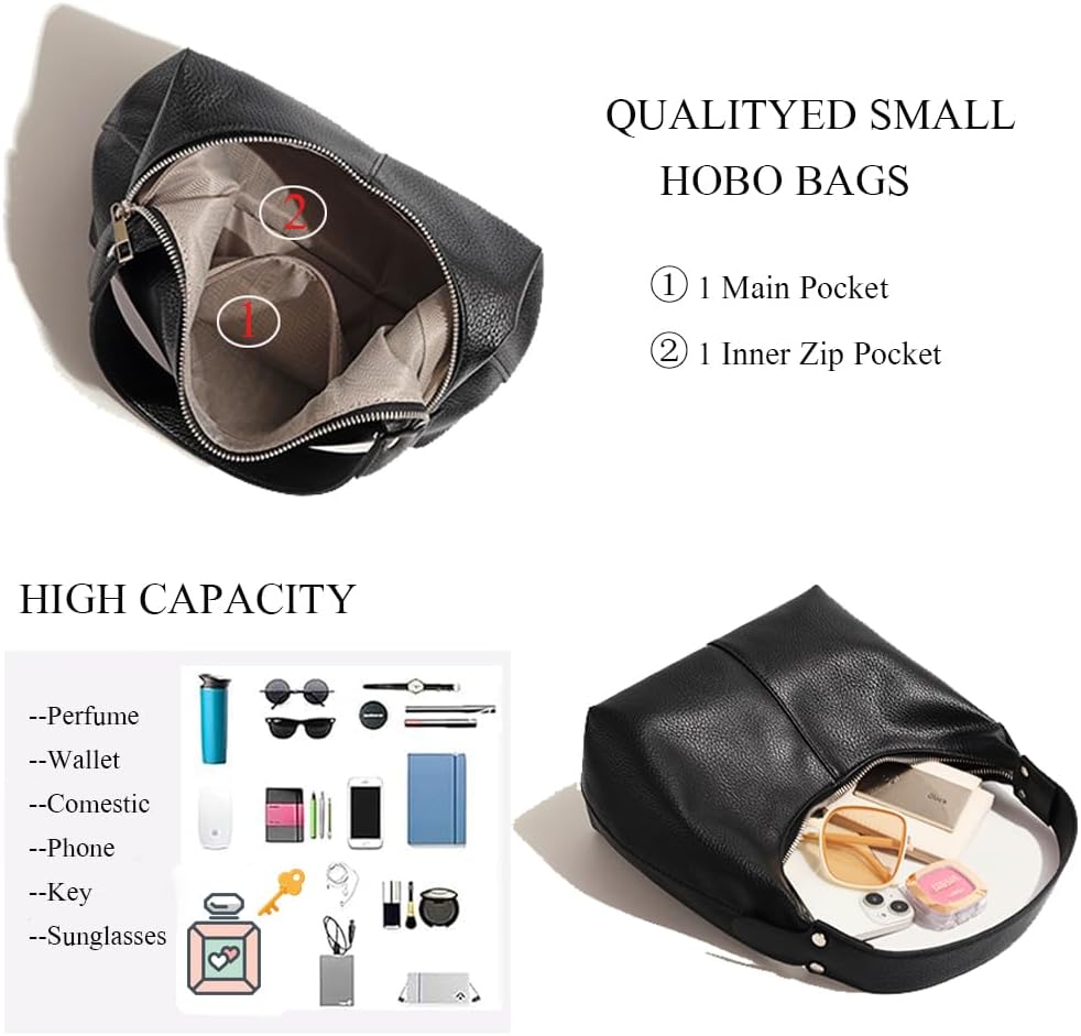 2026 Hobo Handbags, Vegan Leather Shoulder Bags for Women, Clutch Y2K Purse Handbags Tote Bag | Vegan Leather, Y2K Purse - Image 4