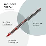 uni-ball uniball Vision Rollerball Pens with 0.7mm Fine Point, Red, 12 Count – view 5