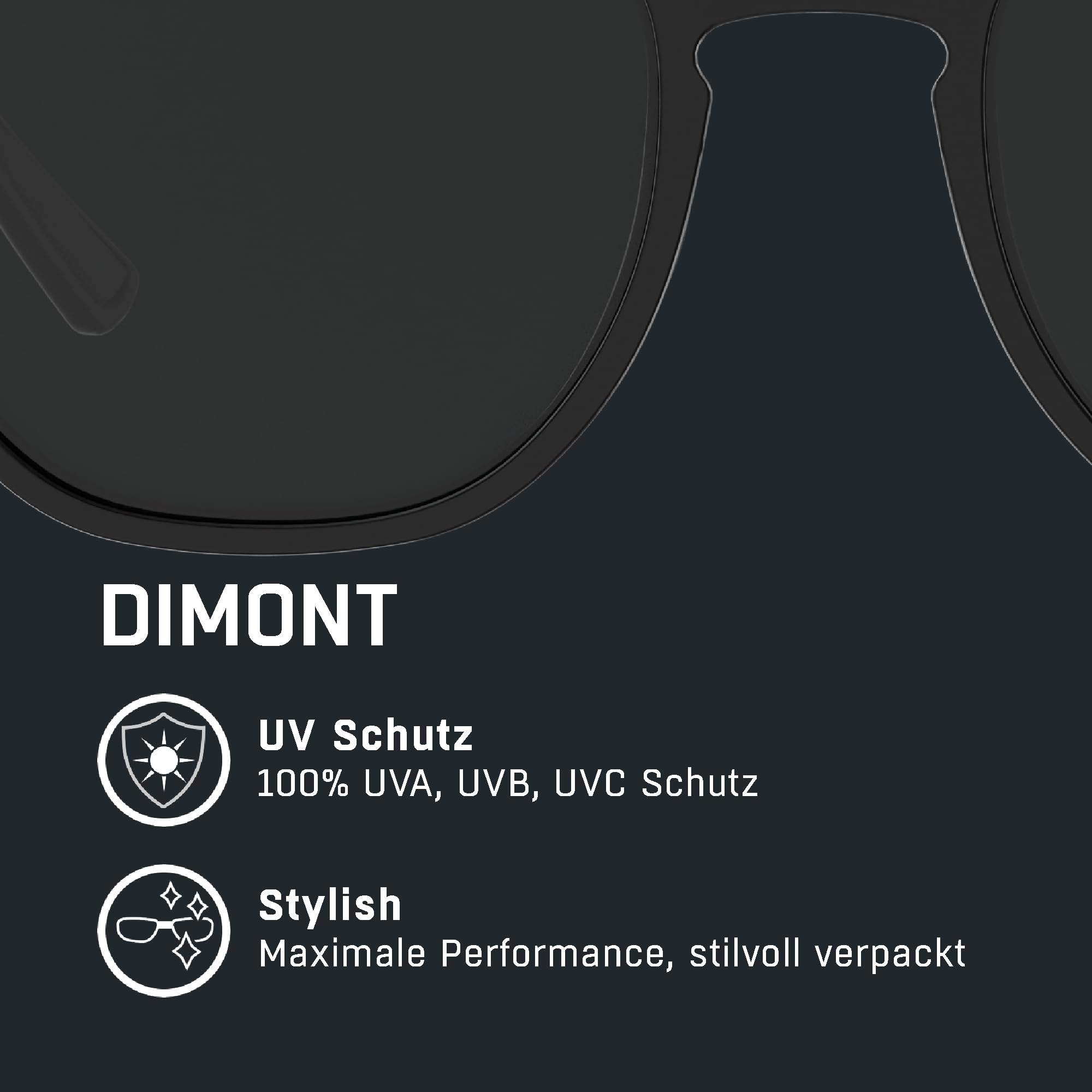 ALPINA DIMONT, stylische Sonnenbrille für Erwachsene, 100% UV-A, B, C-Schutz
